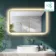 Mila Brushed Brass Backlit Illuminated LED Mirror With BLUETOOTH Speaker 600x1000mm