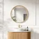Lily Natural Oak Round LED Mirror 800mm