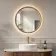 Lily Natural Walnut Round LED Mirror 600mm