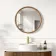 Lily Natural Walnut Round LED Mirror 600mm