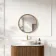 Lily Natural Walnut Round LED Mirror 600mm