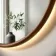 Lily Natural Walnut Round LED Mirror 600mm