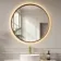 Lily Natural Walnut Round LED Mirror 800mm