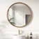 Lily Natural Walnut Round LED Mirror 800mm
