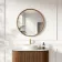 Lily Natural Walnut Round LED Mirror 800mm