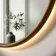 Lily Natural Walnut Round LED Mirror 800mm