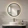 Lily Black Oak Round LED Mirror 600mm