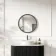 Lily Black Oak Round LED Mirror 600mm