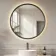 Lily Black Oak Round LED Mirror 800mm