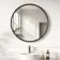 Lily Black Oak Round LED Mirror 800mm
