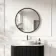 Lily Black Oak Round LED Mirror 800mm