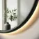 Lily Black Oak Round LED Mirror 800mm