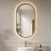 Lily Natural Walnut Pill LED Mirror 900x500mm