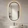 Lily Black Oak Pill LED Mirror 900x500mm