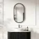 Lily Black Oak Pill LED Mirror 900x500mm