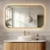 Lily Natural Oak Rectangular LED Mirror 700x1200mm