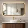 Lily Natural Walnut Rectangular LED Mirror 700x1200mm