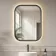 Lily Black Oak Rectangular LED Mirror 800x600mm