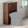 Cadiz Fluted Apex Walnut Slimline Back To Wall Toilet Unit 500mm