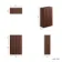 Cadiz Fluted Apex Walnut Slimline Back To Wall Toilet Unit 500mm