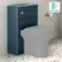 Cadiz Fluted Navy Blue Slimline Back To Wall Toilet Unit 500mm