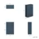Cadiz Fluted Navy Blue Slimline Back To Wall Toilet Unit 500mm