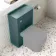 Cadiz Fluted Mystic Green Slimline Back To Wall Toilet Unit 500mm