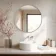 Essence Brushed Silver Round Bathroom Mirror 800mm
