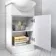 Quartz Gloss White Cloakroom Vanity with Semi Recessed Basin 450mm