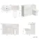Capri Cotton White Combination Vanity Basin and Aruba Toilet 1350mm - Chrome Handles