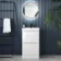 100% Waterproof - Corsica Gloss White PVC Slimline Basin Drawer Vanity 500mm