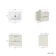 Cadiz Fluted Linen White Wall Hung Drawer Vanity with Marble Top & Marin Basin 600mm - Chrome Handles
