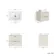 Cadiz Fluted Linen White Wall Hung Drawer Vanity with Marble Top & Reno Basin 600mm - Chrome Handles