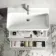 Cadiz Fluted Linen White Wall Hung Basin Drawer Vanity 800mm - Chrome Handles