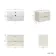 Cadiz Fluted Linen White Wall Hung Basin Drawer Vanity 800mm - Chrome Handles