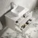 Cadiz Fluted Linen White Wall Hung Drawer Vanity with Marble Top & Marin Basin 800mm - Chrome Handles