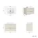 Cadiz Fluted Linen White Wall Hung Drawer Vanity with Marble Top & Marin Basin 800mm - Chrome Handles