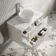 Cadiz Fluted Linen White Wall Hung Drawer Vanity with Marble Top & Nevis Basin 800mm - Chrome Handles