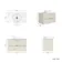 Cadiz Fluted Linen White Wall Hung Drawer Vanity with Marble Top & Nevis Basin 800mm - Chrome Handles
