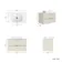 Cadiz Fluted Linen White Wall Hung Drawer Vanity with Marble Top & Reno Basin 800mm - Chrome Handles