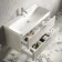 Cadiz Fluted Linen White Wall Hung Basin Drawer Vanity 1000mm - Chrome Handles