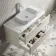Cadiz Fluted Linen White Wall Hung Drawer Vanity with Marble Top 1000mm (Excludes Basin) - Chrome Handles