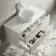 Cadiz Fluted Linen White Wall Hung Drawer Vanity with Marble Top & Nevis Basin 1000mm - Chrome Handles