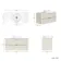 Cadiz Fluted Linen White Wall Hung Drawer Vanity with Marble Top & Nevis Basin 1000mm - Chrome Handles