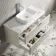 Cadiz Fluted Linen White Wall Hung Drawer Vanity with Marble Top & Reno Basin 1000mm - Chrome Handles