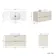 Cadiz Fluted Linen White Wall Hung Drawer Vanity with Marble Top & Reno Basin 1000mm - Chrome Handles