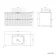 Cadiz Fluted Linen White Wall Hung Drawer Vanity with Marble Top & Reno Basin 1000mm - Chrome Handles