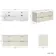 Cadiz Fluted Linen White Wall Hung Double Basin Drawer Vanity 1200mm - Chrome Handles