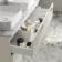 Cadiz Fluted Linen White Double Wall Hung Drawer Vanity with Marble Top & Marin Basin 1200mm - Chrome Handles