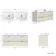Cadiz Fluted Linen White Double Wall Hung Drawer Vanity with Marble Top & Marin Basin 1200mm - Chrome Handles